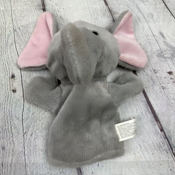 Grey‎ Elephant And Pink Pig Plush Hand Puppets Best Made Toys Lot Of 2 - Picture 7 of 10